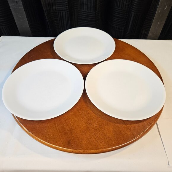 1970s Corelle Winter White Frost Dinner Plates 10" set of 3 - Picture 1 of 4